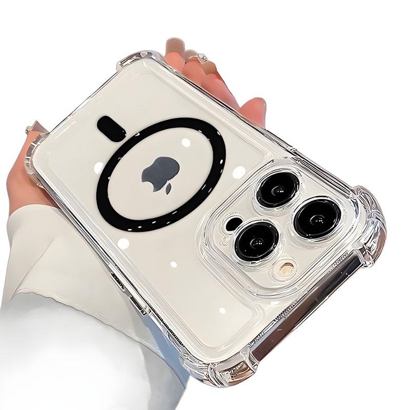 iPhone 16 Pro Max Anti-Drop Magnetic Case with Full Wrap Silicone for iPhones 13-15