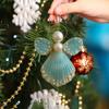 Angel Shell Ornament Christmas Tree Hanging Ornaments Sea-inspired Angel Decorations Handcrafted Seashell Angel Accents for Coastal Beach