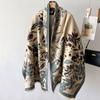 New Autumn and Winter Scarf Women's Versatile Imitation Cashmere Double-sided Printing Thickened Outer Warm Shawl
