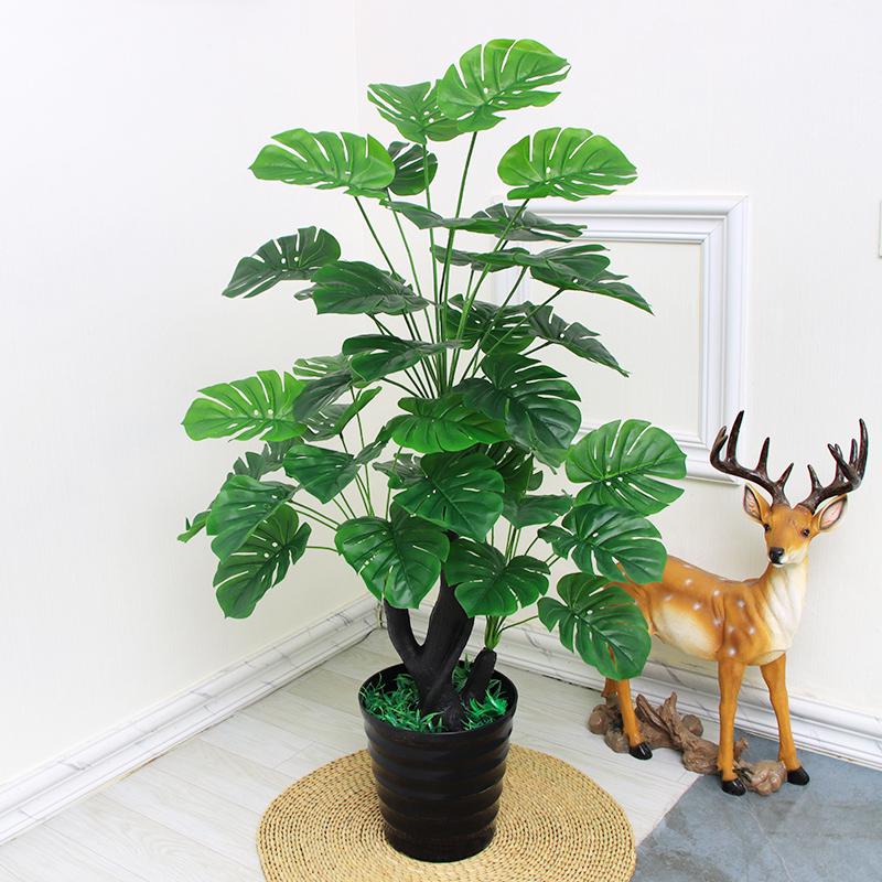 Большая искусственная пальма «Рыбий хвост» напольная | Комнатная искусственная зелень для декора гостиной