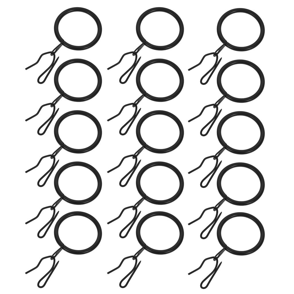 40Sets Iron Curtain Accessories Perfect Workmanship Hooks for Bedroom Shower Curtains Easy Install Curtain Rings