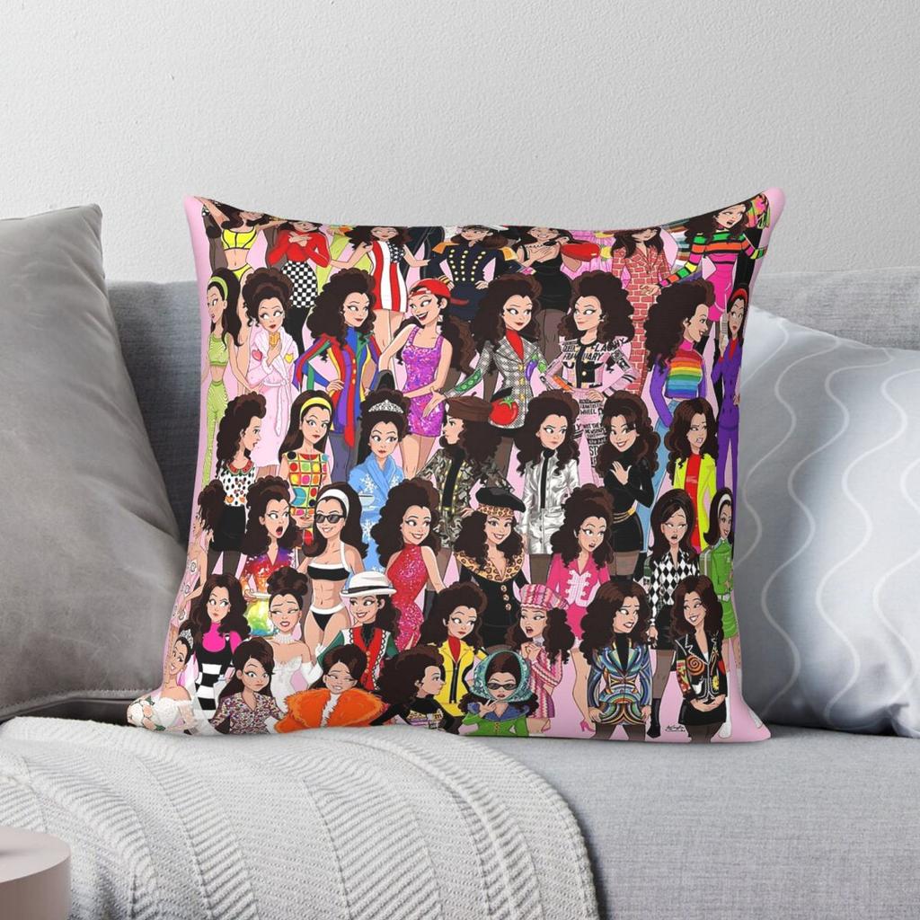The Nanny Fran Fine Collage Pillowcase Polyester Linen Velvet Pattern Zip Decor Throw Pillow Case Sofa Cushion Cover