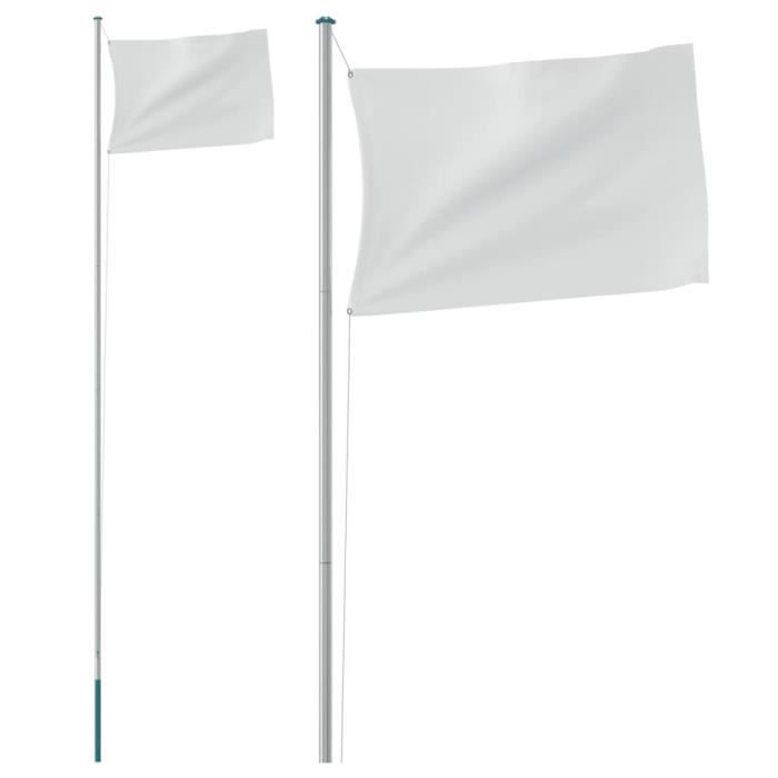 VidaXL Sectional Flagpole Silver 6.23 M Aluminium 153562