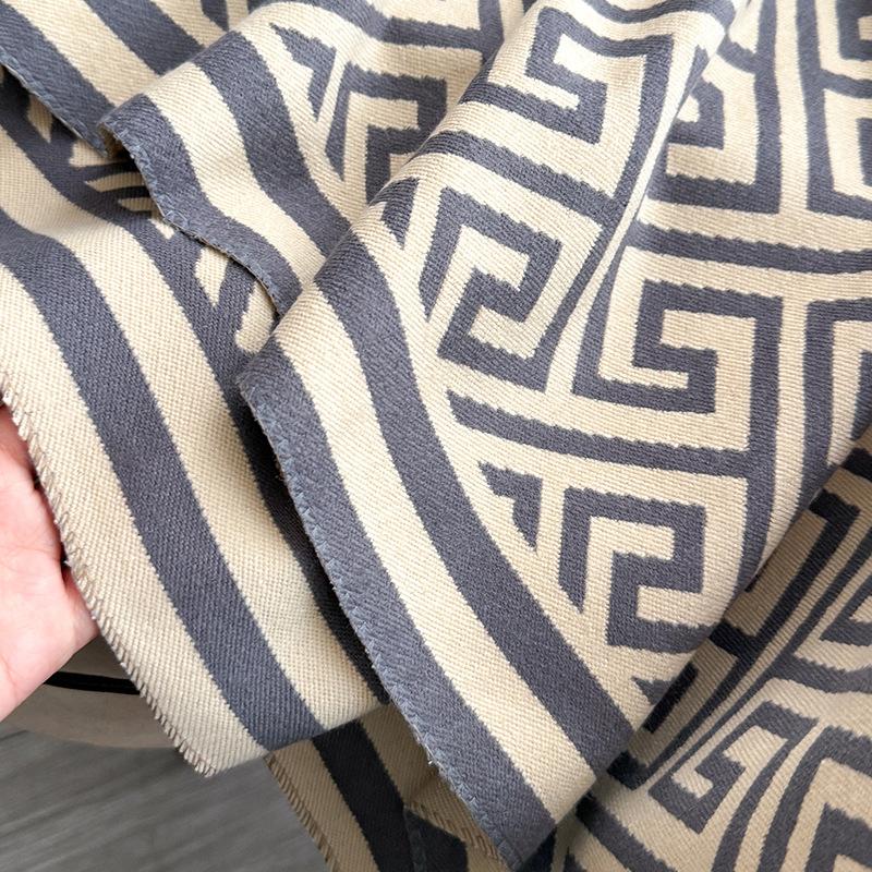 Зимний шарф, Lady'S Temperament, нагрудник, двухсторонний люкс, теплая шаль, длинный шарф