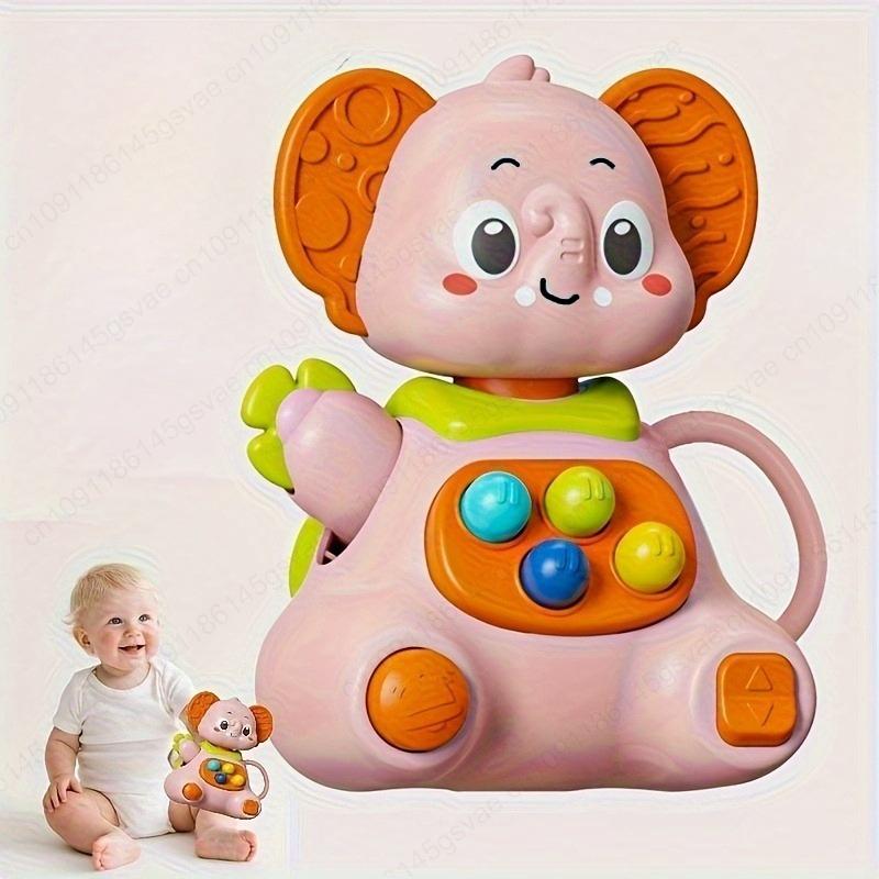 Elephant Handheld Rattle Bell - Vibrating Grabbing Toy, Design for Easy Grip, Ideal Early Development Toy for Babies