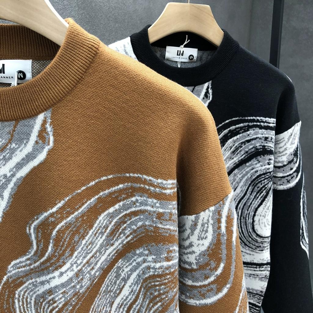 Весенняя новинка, мужская рубашка с принтом, длинный рукав, красивое модное мужское драпированное эластичное нижнее белье, свитер, повседневный топ