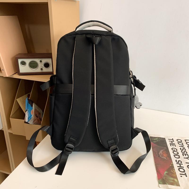 Male Large Capacity Backpack Letter Female Junior Senior High School Student Schoolbag Outdoor Travel Bag
