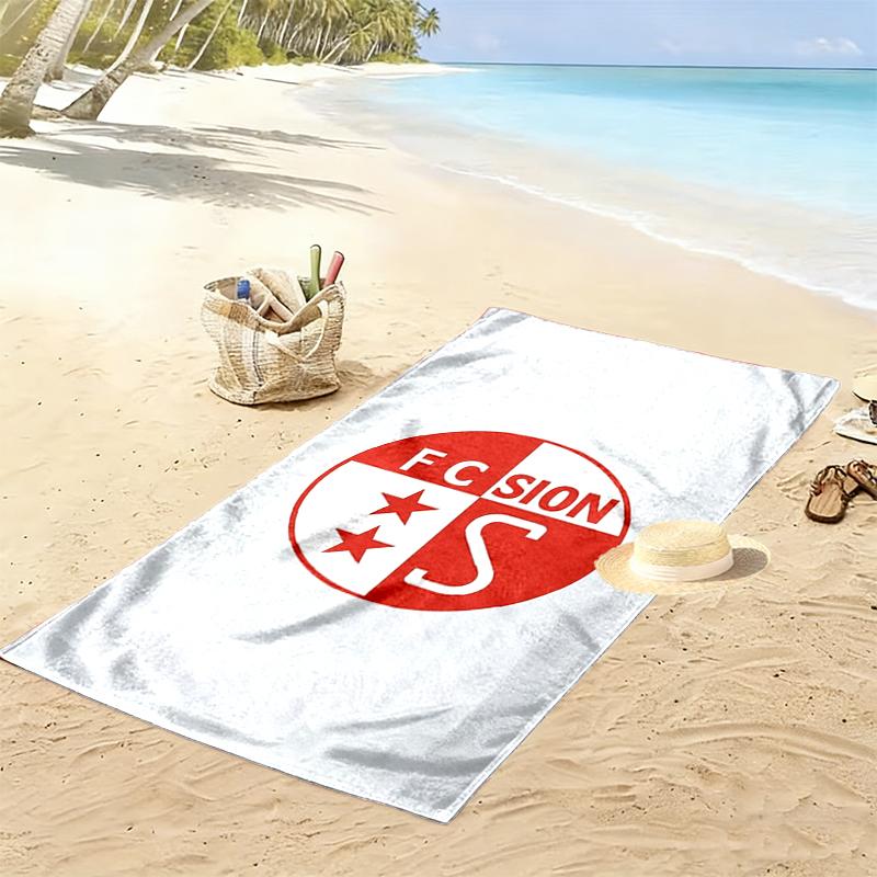 Fc Sion Print Beach Towel, Large Soft Quick Dry Towel for Beach Camping Swimming