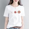 Starfish and Shell Floral Print Short-sleeved T-shirt Casual and Simple Style Daily and Outdoor Wear Women Clothing Fashion Y2K