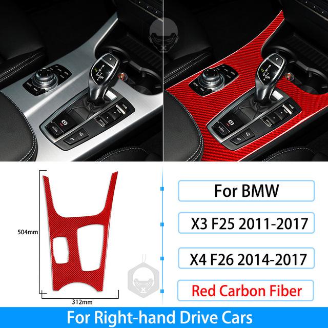 Для BMW X3 F25 11-17 X4 F26 14-17 карбоновая панель переключения передач декоративная крышка аксессуары для украшения салона автомобиля