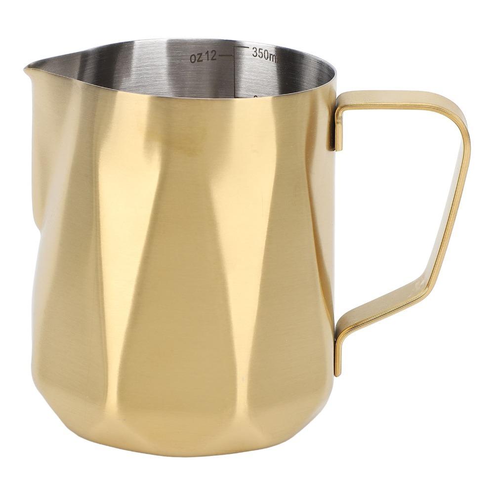 Pointed Spout Milk Pitcher Rustless Steel Measuring Cup Coffee Latte Art Jug Proportion Measuring