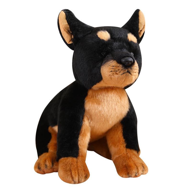 Animal Plushie Doberman Dog Soft Decor For Home And Office Use