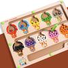 Montessori Magnetic Color Sorting Games Maze Board Pen Moving Bead Games Wooden Control Sensory Play Educational Toys for Kids