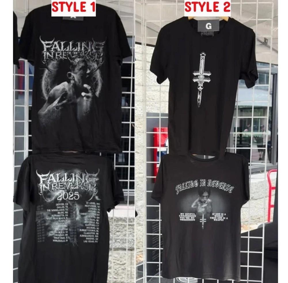 NEW amp; HOT Falling In Reverse 2025 Tour Merch Two Sides TShirt Reprint Unisex T-Shirt