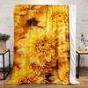 Golden Floral Bliss Blanket for all seasons blanket lunch break throw gift