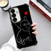 French Bulldog Black Desgin Plating Phone Case For Samsung A17 A07 A37 A57 A16 A56 A15 A55 A14 A54 A13 A53 A26 A36 A25 A35 A24 A
