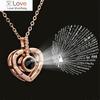 Projection Necklace 100 Languages I Love You Pendant Jewelry For Lover Girlfriend Trendy Couple Romantic Cute Accessories
