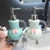 Creative Kettle-shaped Ceramic Emulsion Bottle with Handle Soap Dispenser Bathroom Supplies Ceramic Bottle Bathroom Ornaments