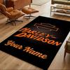 Harley-davidson Personalized Name Floor Rug Office Rug Design for Foyer Kitchen Playrooms Game Room Anti-slip Rug Office home decor Gift for Festivals