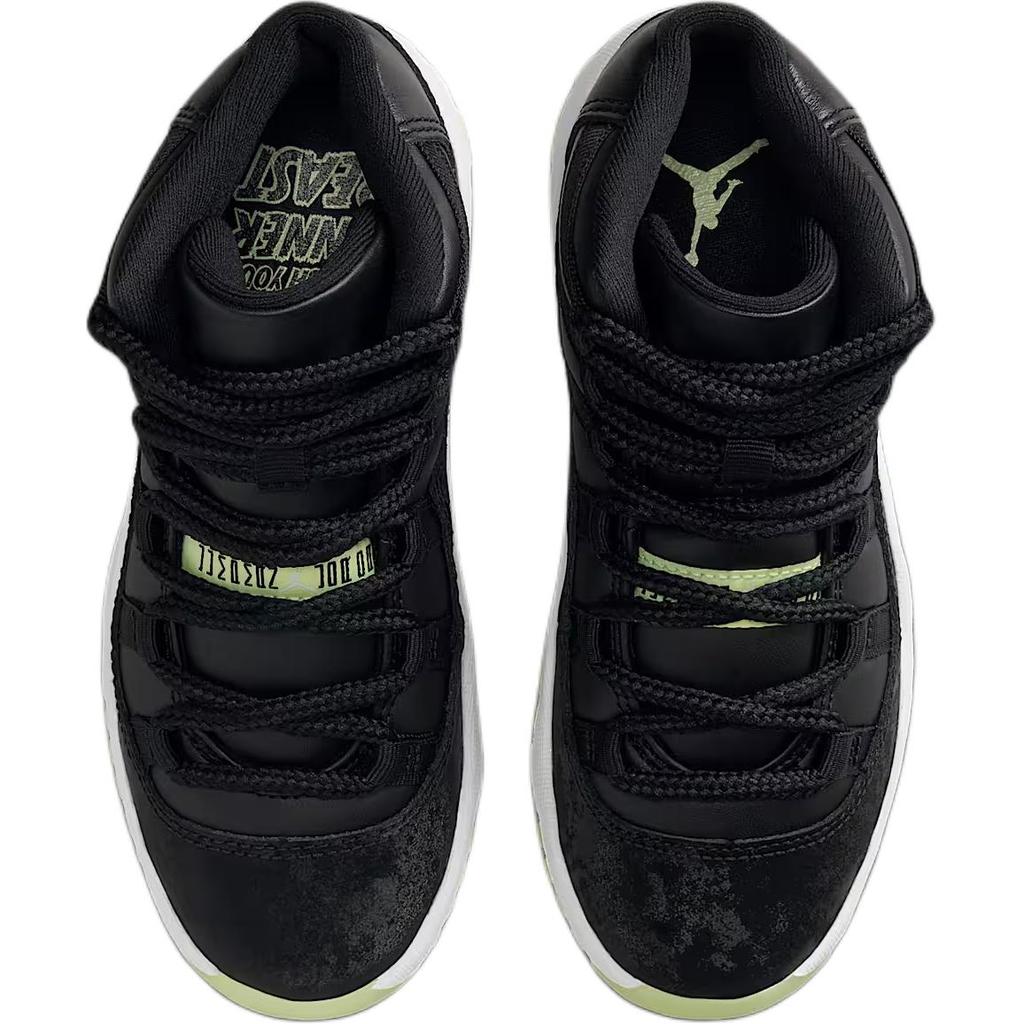 Air Jordan 11 Retro PS Черный Темно-изюм Детские Кроссовки Серый Белый Едва-Вольт IB1379-001