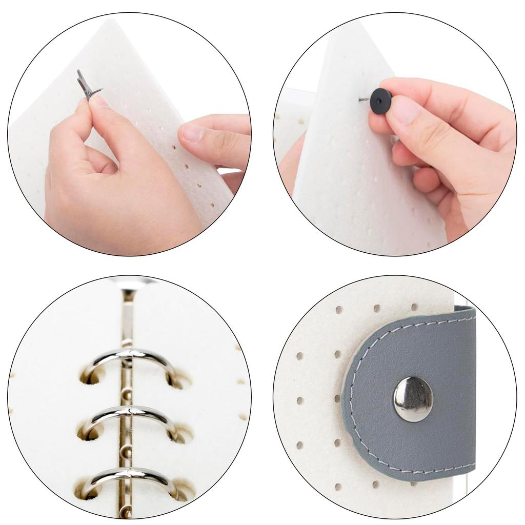 Практичные прочные фетровые книги для хранения булавок с 6 страницами, переносной альбом для хранения эмалевых булавок и сережек