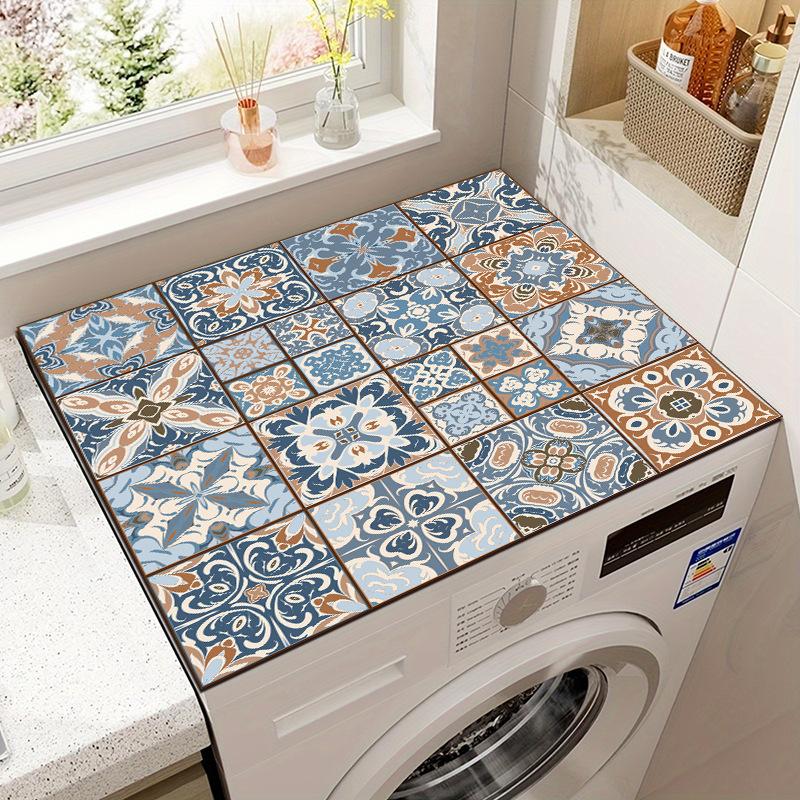 Винтажная ковровая плитка, коврик, стиральная машина, впитывающий коврик, холодильник, пылезащитный коврик, нескользящий коврик для ног