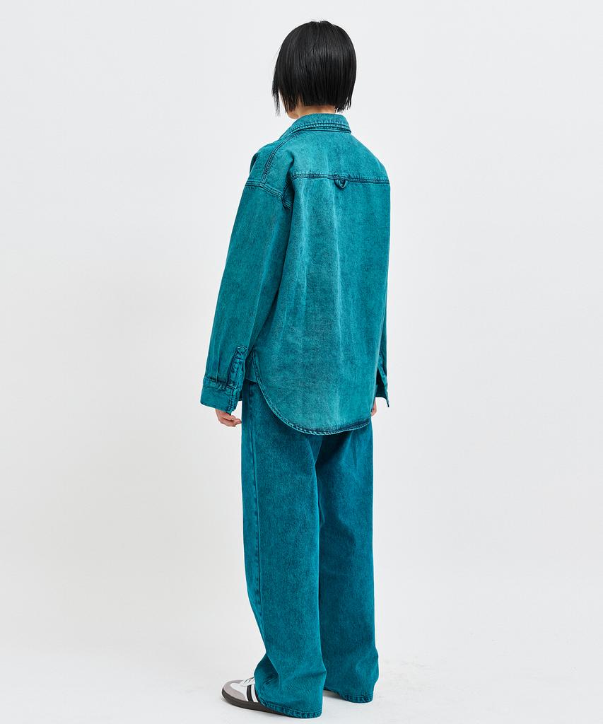 C WEAR BY THE GENIUS Oversized Soju Denim Shirt Set