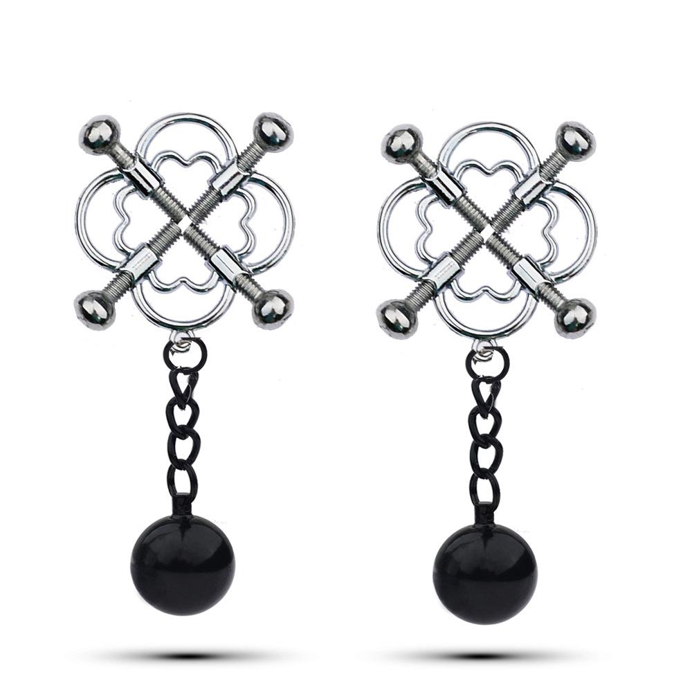 28 Kinds SM Women's Stainless Steel Breast Clip Nipple Clamps Gravity Ball Weight Pendant Traction Stimulator Adult Toys 18