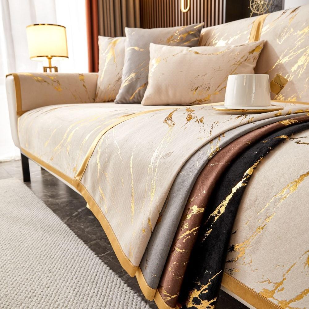 Чехол для дивана Four Seasons New European style Gold Edge, подушка для сиденья, современный простой нескользящий чехол для дивана