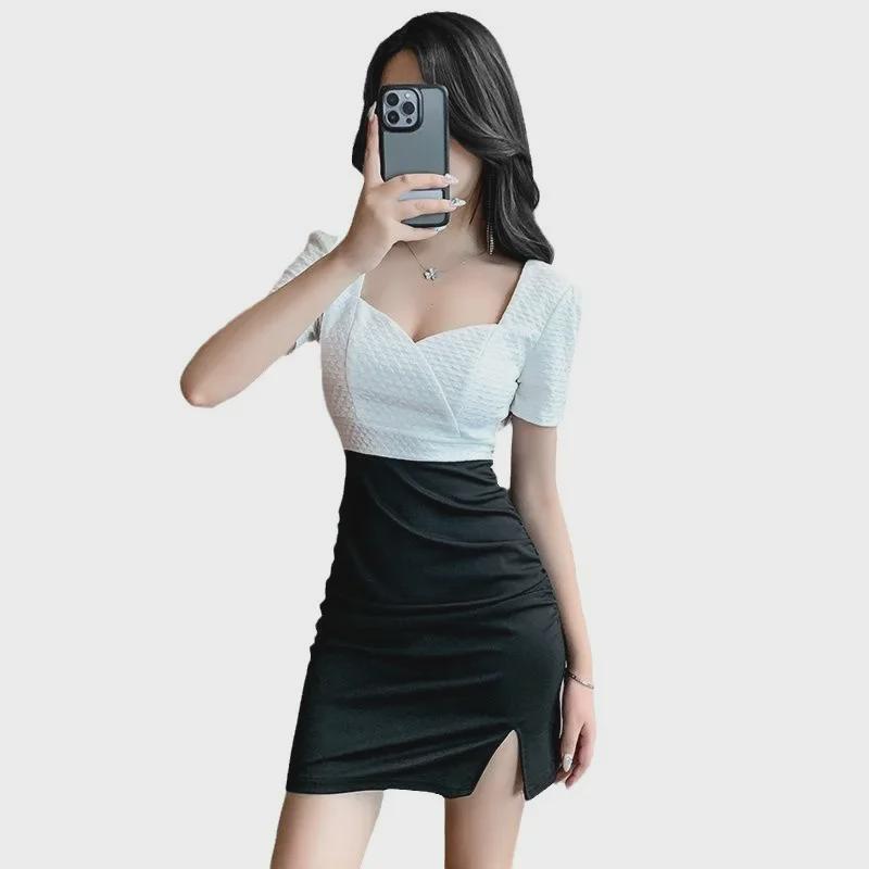 Платье для ночного клуба Slim Fit с глубоким вырезом - элегантная и соблазнительная женская одежда для вечеринок