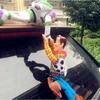 Disney Toy Story Sheriff Woody Buzz Lightyear Car Doll Plush Toy Plug-in Toy Cute Car Accessories Car Decoration