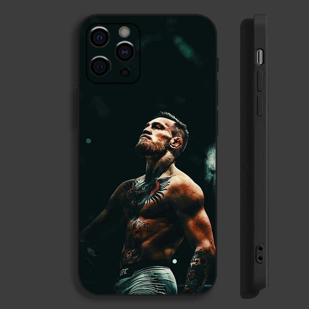 Чехол для телефона C-Conor M-McGregor для Apple iPhone 15,14,13,12,11,Pro,X,XS,Max,XR,Plus,Mini Мягкий черный чехол