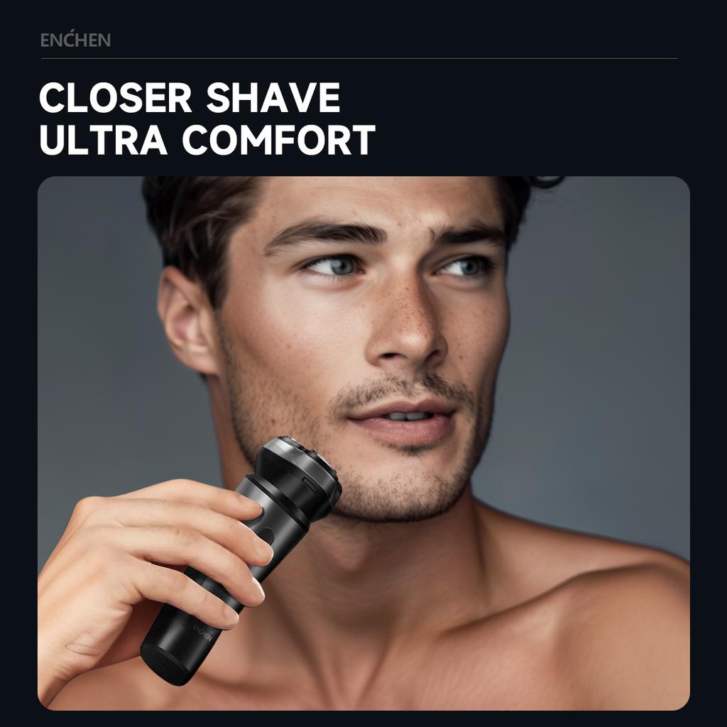 Xiaomi Электробритва ENCHEN Blackstone Max 3D-подвижные головки Водонепроницаемая С выдвижным прецизионным триммером