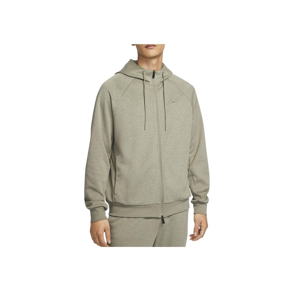 Nike Однотонный кардиган на молнии с капюшоном, куртка с длинными рукавами, сшитый винтажный свитшот, мужские куртки, светло-армейский-зеленый FZ0968320