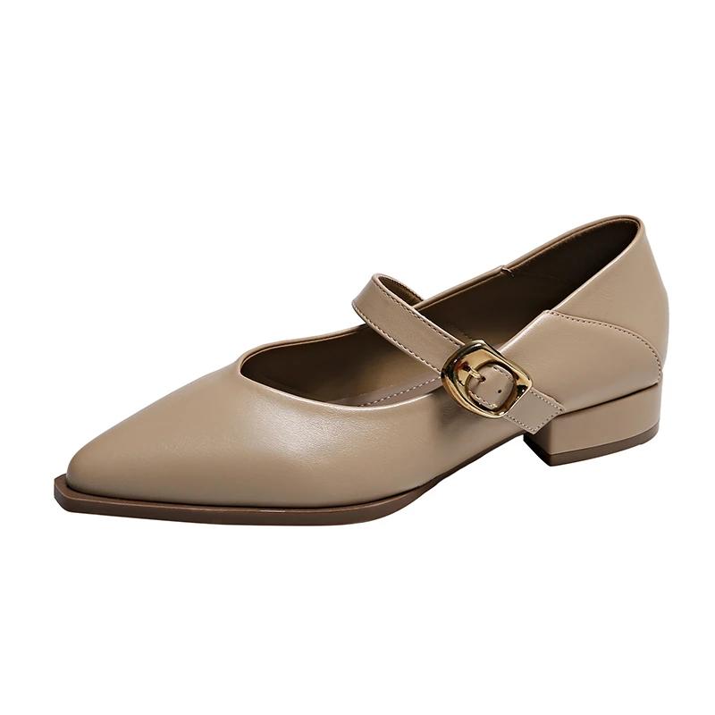 2024 Новый стиль Модные удобные элегантные туфли с носком Женские милые классные туфли Мэри Джейн Вечерние универсальные туфли-лодочки