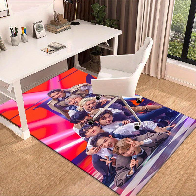 K-pop Group Poses Carpet, Chair Rug,Rug for Office Bedroom living rooms, Doormat decor Fan Gift Christmas Gift