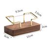 Wooden Business Card Holder Metal Desk Use Stand For Office Desk Organizer Name Card Compact Portable Design For Everyday Use