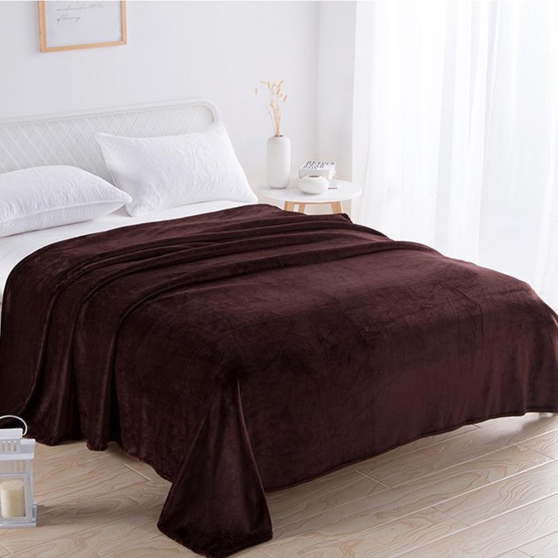 Фланелевое одеяло-покрывало Одеяло из кораллового флиса Повседневное одеяло Пушистое одеяло Четыре сезона Простыня Однотонное покрывало