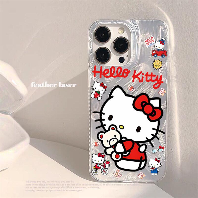 3D бантик Hello Kitty чехол для телефона для iPhone 17 16 Pro Max 17 Air 16e 15 14 13 12 11 Pro Max15 14 Plus X XS Max XR чехол Жесткий