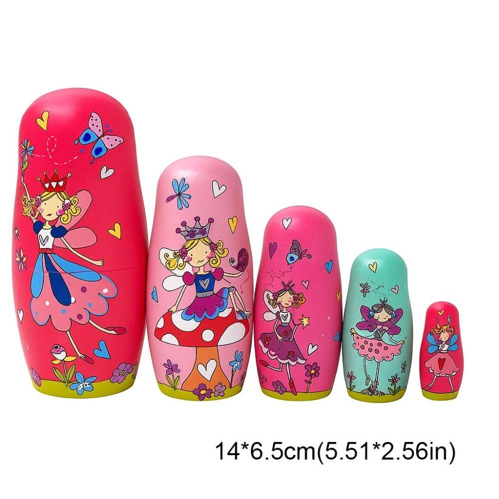 Japanese Girl Animal Matryoshka Doll Snowman Girls Russian Doll Wooden Stacking Dolls  Kids Toys