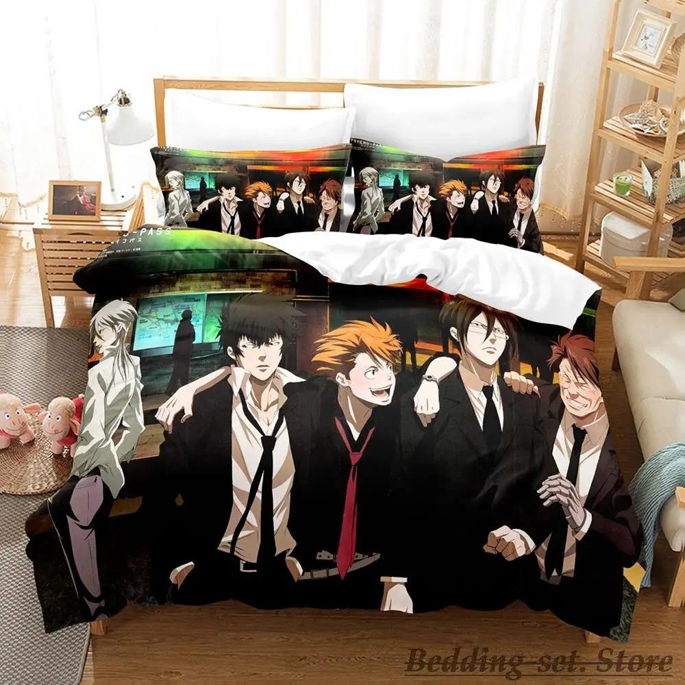 Psycho Pass Bedding Set Single Twin Full Queen King Size Bed Set Adult Kid Bedroom Duvetcover Sets Anime Parure de lit Bed