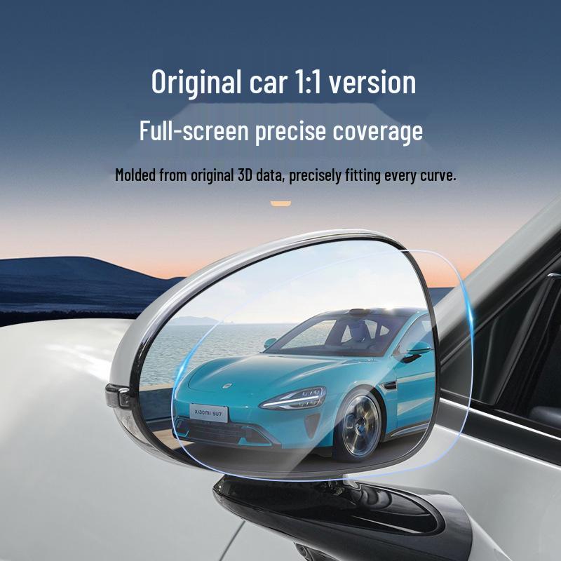 Водоотталкивающая пленка на зеркало заднего вида Xiaomi SU7: Антизапотевающее, водонепроницаемое, антибликовое стекло/наклейка