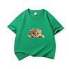 Kids Cotton T Shirt Peeking Tabby Fold Cat Pattern Print Crew Neck Short Sleeve Tee Casual Breathable Boys Girls Summer Tops