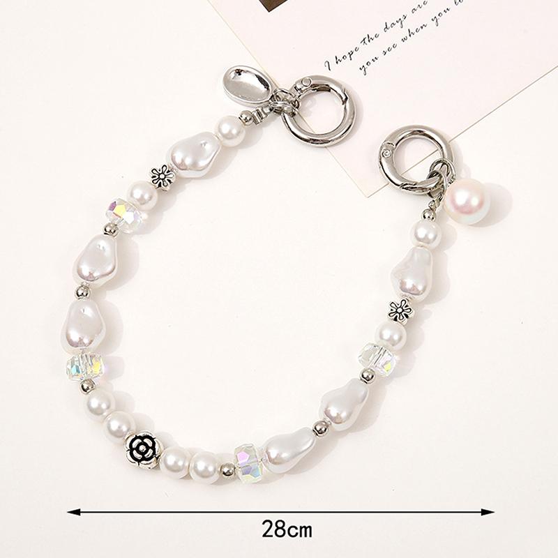 Цветной акриловый диагональный кукольный ремешок, цепочка с крестиком, ручная работа, бисерное украшение для сумки, чехол для мобильного телефона, кулон, ювелирное изделие