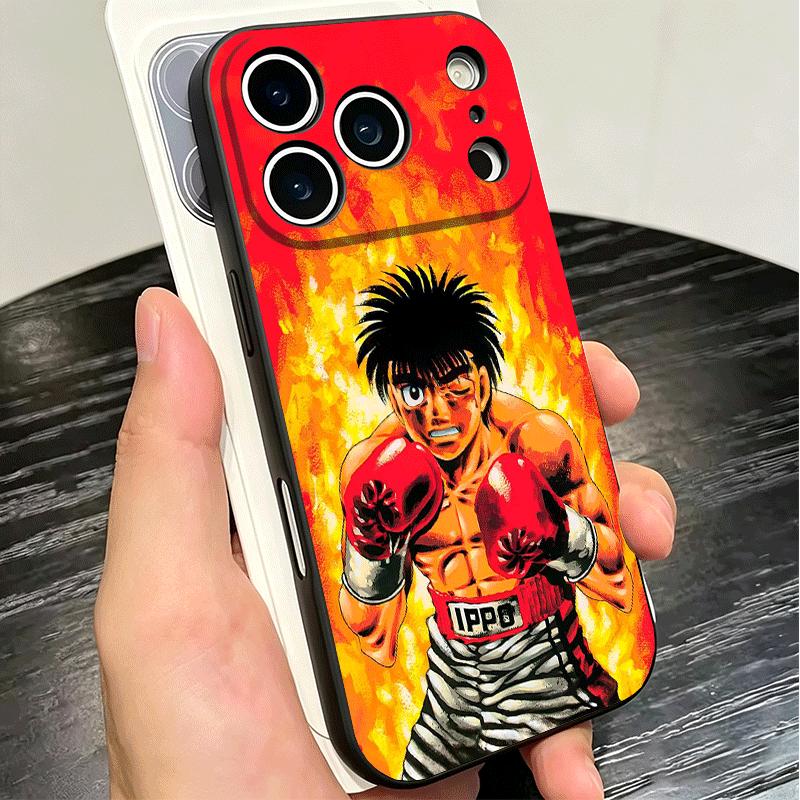 Мягкий чехол для телефона Hajime No Ippo для iPhone 16 16E 17 Air 15 Pro Max 14 Plus 13 Mini 11 12 7 Черный задний корпус