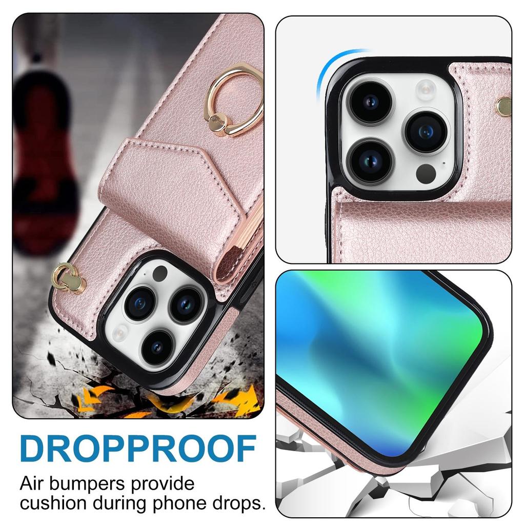 Crossbody Card Bag Wallet Ring Holder Leather Case for iPhone 15 14 13 12 11 Pro Max XS MAX XR for Samsung S23 S22 S21 S20 Ultra Plus A14 A13 A53 A54