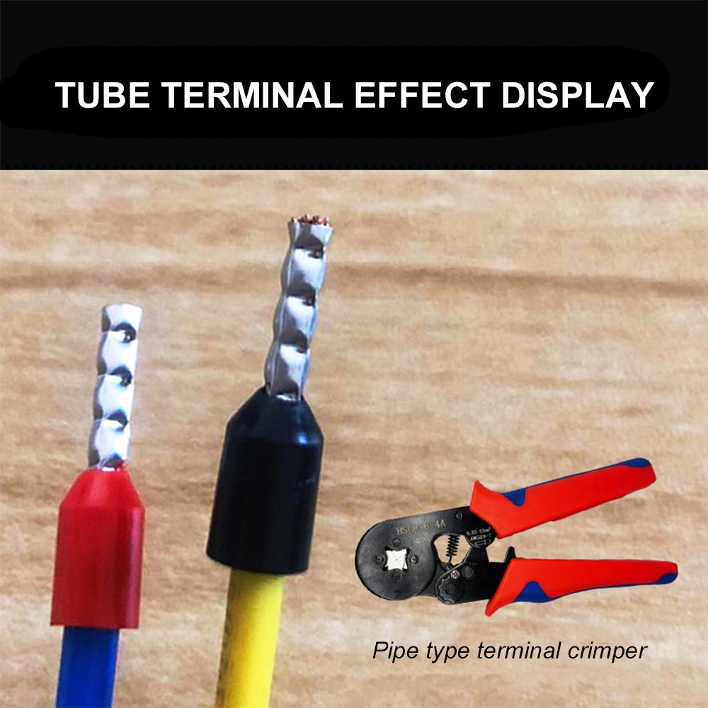 1250 шт. HSC8 6-4A трубчатый терминал, белый, черный, красный, синий, желтый, серый, разные цвета, 0,25-10 мм2