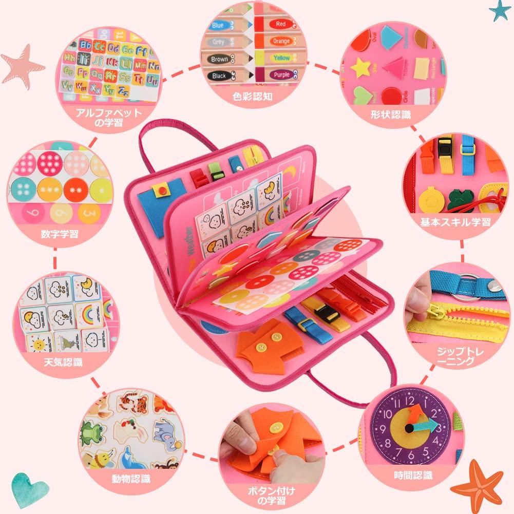 FlyCreat Монтессори Развивающая игрушка с кошельком для практик и развития ежедневно развивает пять упражнений и помогает ранним практикам и улучшает