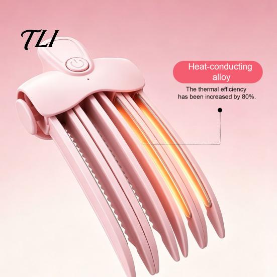 Wireless Hair Root Lifter Heated Volumizing Lift Clip, 2 Temperature Adjustable Fine Flat Fast Heating Tool Styling Comb, Electric Clip for Men Women