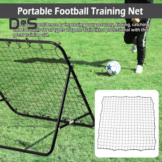 Футбольная сетка-отражатель с 20 эластичными канатами, тренировочная сетка для отскока мяча, целевая сетка для отскока мяча, помощь начинающим